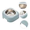 Cat Bowl with 15° Incline and High Base, Blue view 2