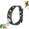 Bone-Shaped Dog Collar with Bell, Adjustable and Reflective view 2