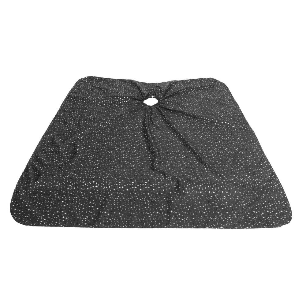 PLAFOPE Black Polyester Taffeta Hairdressing Cape, Quick-Drying