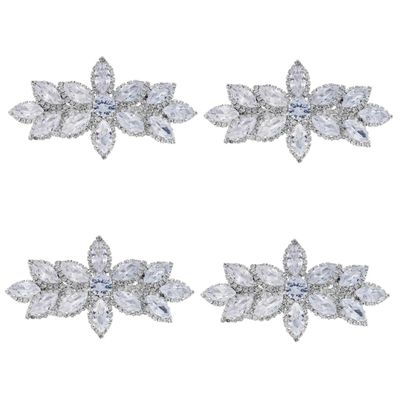Healeved 4-Piece Rhinestone Hair Clips for Women