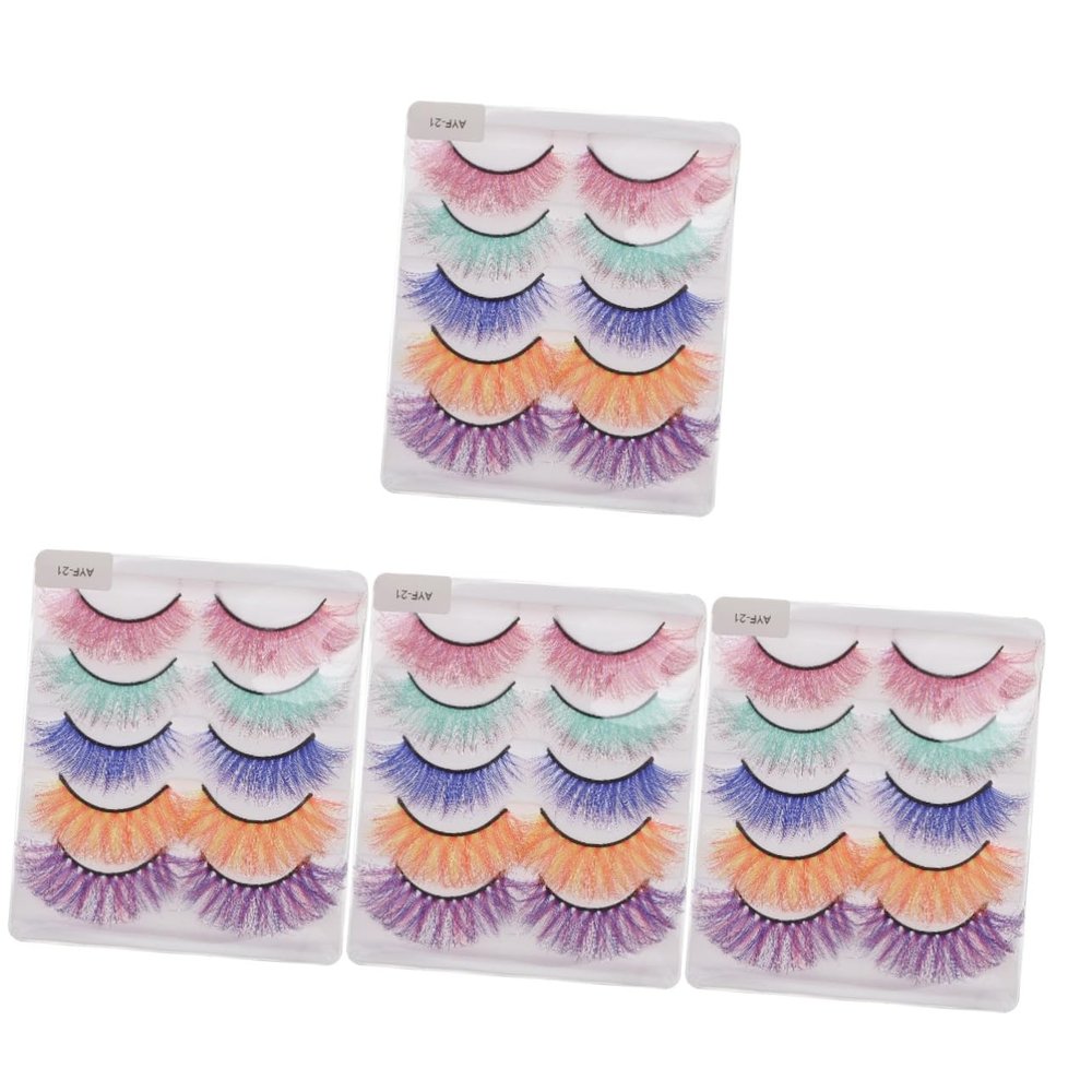 WOONEKY 20 Pairs Natural Reusable False Eyelashes