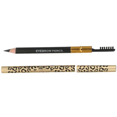 WOONEKY 2-Piece Eyebrow Makeup Set, Double-Ended Pencil and Paste, for Black-Gray Hair, Natural Look