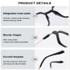 ABETOS Gro Blue Light Filtering Reading Glasses, Rectangular Metal Frame, Clear Brown, +1.0 view 4