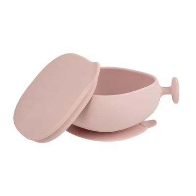 b.box Silicone Baby Feeding Bowl with Lid and Suction Base | Unique Stabilizing Grip | Platinum Silicone | Dishwasher Safe | 6+ Months