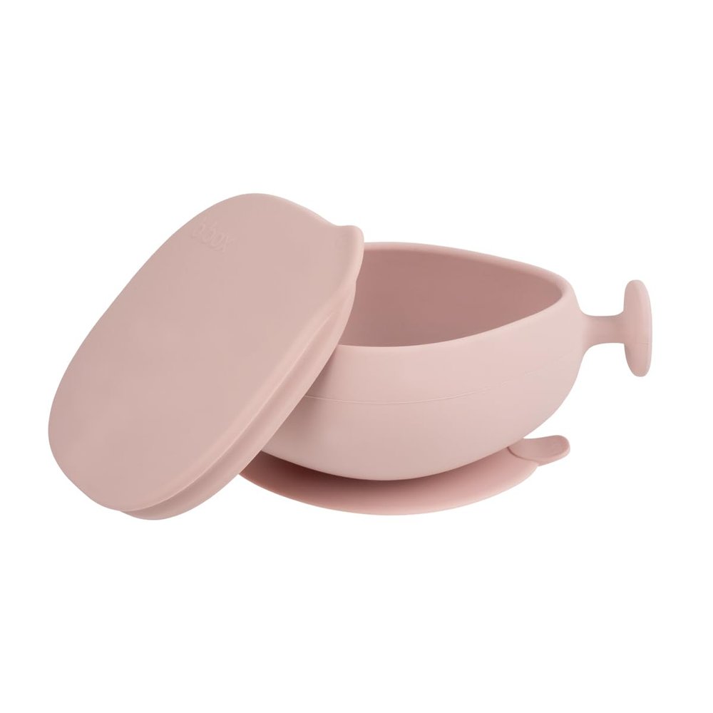 b.box Silicone Baby Feeding Bowl with Lid and Suction Base | Unique Stabilizing Grip | Platinum Silicone | Dishwasher Safe | 6+ Months
