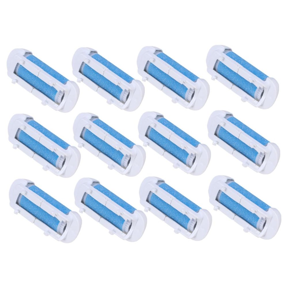 12-Piece Refill Pack for Foot File, Blue Pedicure Roller Heads