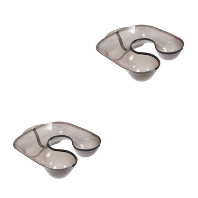 WOONEKY 2-Piece Plastic Hairdressing Neck Trays, Portable Hair Washing and Coloring Trays
