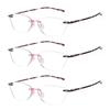 TERAISE Rimless Reading Glasses for Women with Blue-Light Filter, Ultra-Light TR90 Cat-Eye Design (2.0X) view 1