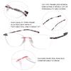 TERAISE Rimless Reading Glasses for Women with Blue-Light Filter, Ultra-Light TR90 Cat-Eye Design (2.0X) view 4