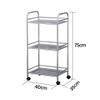 ERSINIAN Mobile 3-Tier Stainless Steel Salon Cart, S/40 x 35 x 75 cm view 2