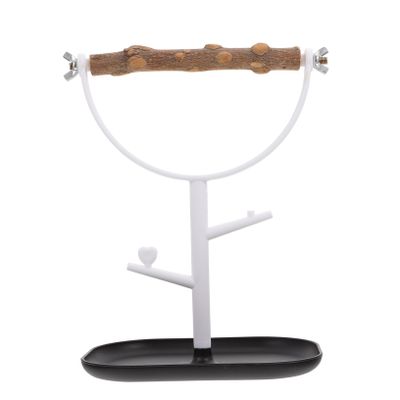 CIYODO Wooden Perch with Plastic Base for Parrot Training and Chewing