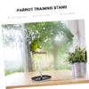 CIYODO Wooden Perch with Plastic Base for Parrot Training and Chewing view 2