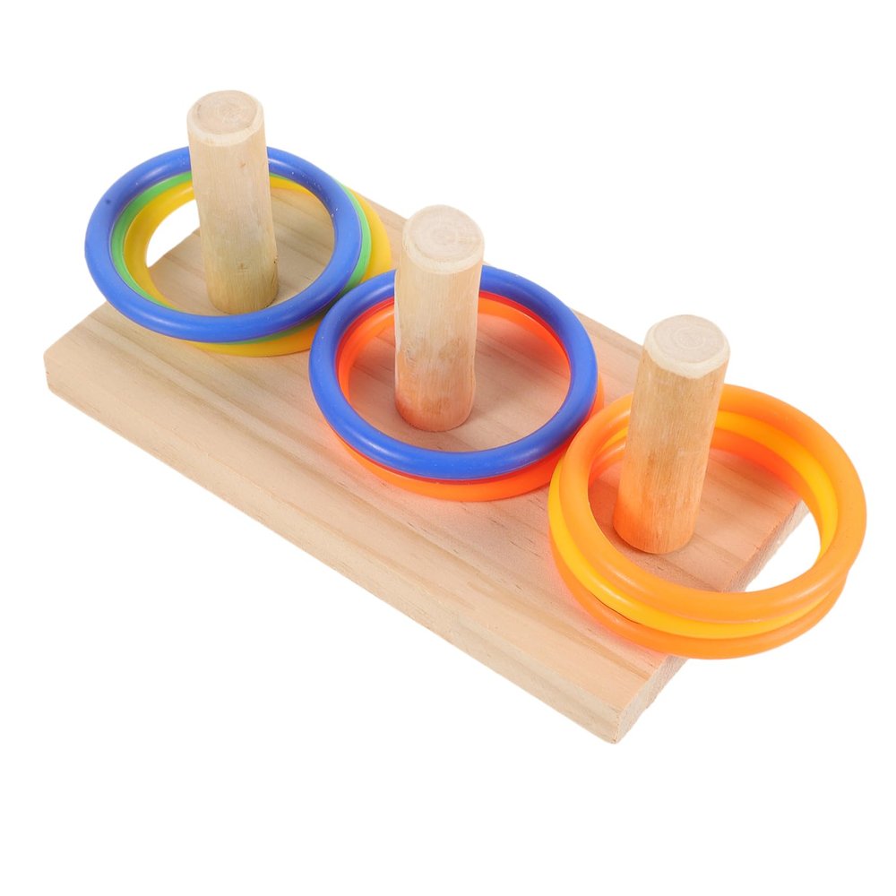 Parrot Bird Training Toy with Colorful Rings, 1 Set