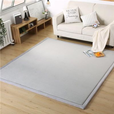DSSHENGDS Kitchen Bedroom Dormitory Rug, Extra-Soft Thick Coral Velvet Crawling Mat with Non-Slip Backing, Solid Color, 2 cm, M, 100 × 220 cm