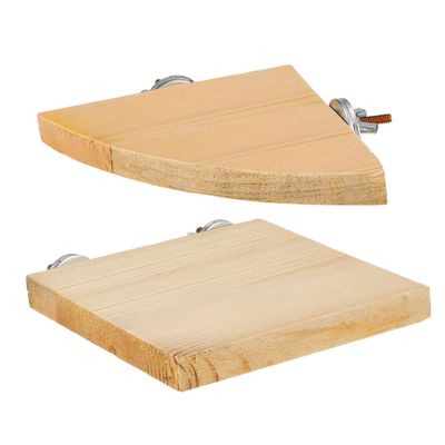 Flat-Surface Bird Perch Platforms, 2-Piece Set for Budgerigars