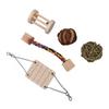 TOGEVAL Wooden Hamster Toy Set with Chew and Play Toys for Small Pets view 1