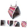 CIYODO Triangle Bird Sleep Nest Hanging Hammock, Breathable Cotton and Foam, for Parrots, Random Color view 2