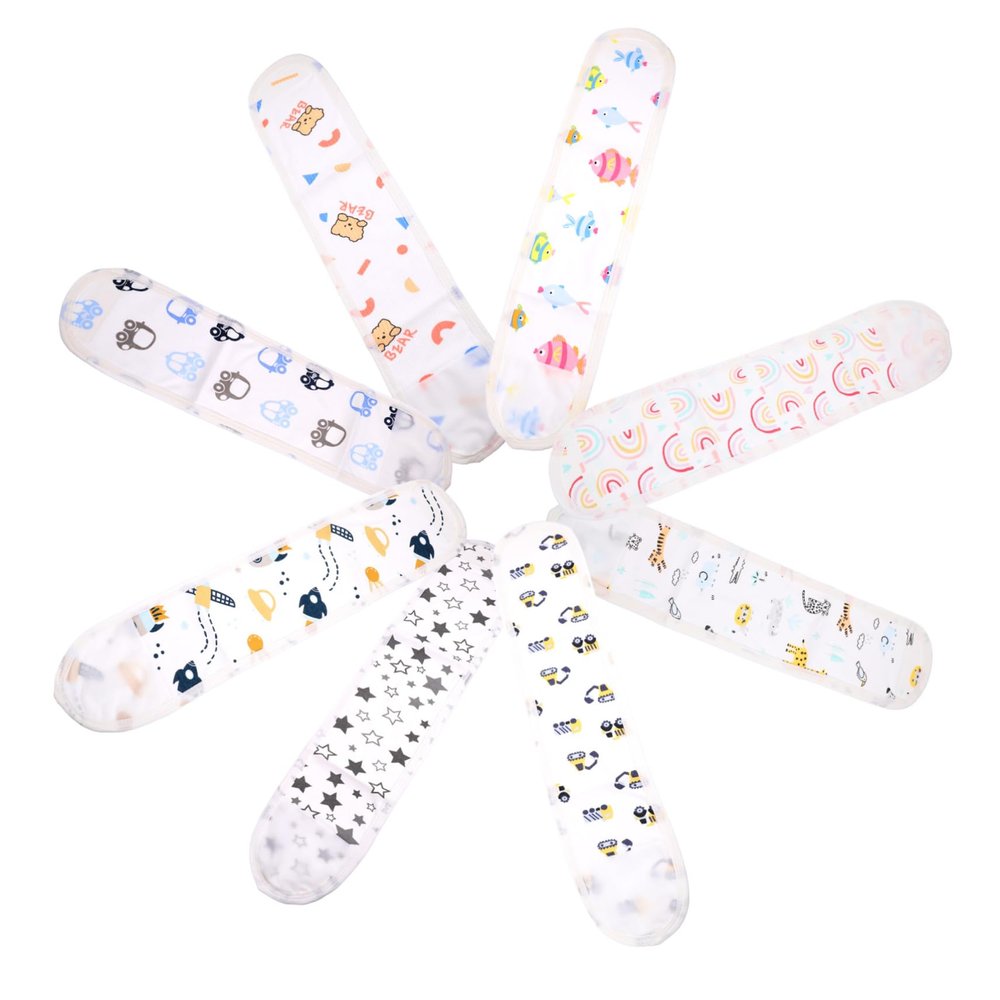 Newborn Belly Band, 8-Piece Cotton Set with Cartoon Designs