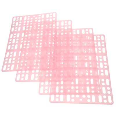BESPORTBLE Pink Rabbit Cage Mats, 4-Pack, Plastic