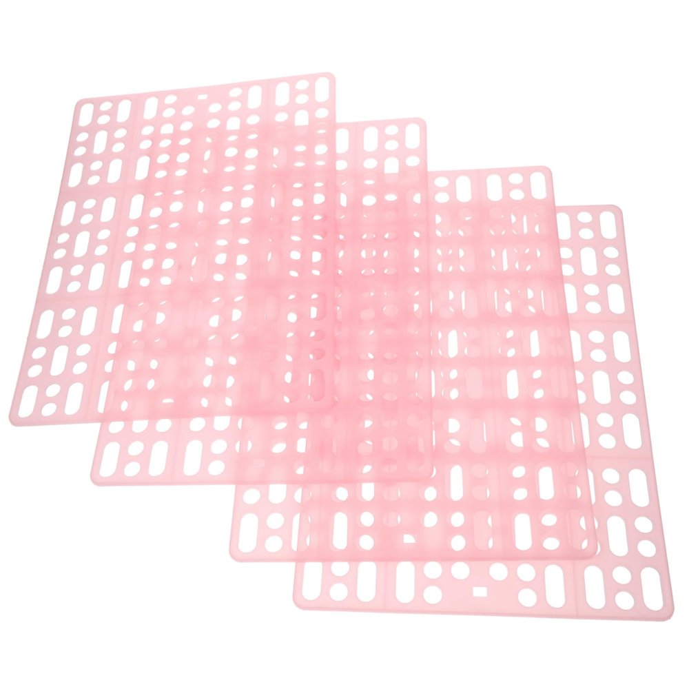 BESPORTBLE Pink Rabbit Cage Mats, 4-Pack, Plastic