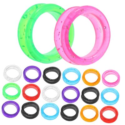 SEWOART 40-Piece Silicone Finger Rings for Hairdressing Scissors, Non-Slip Thumb Rings, Flexible and Durable, Assorted Colors