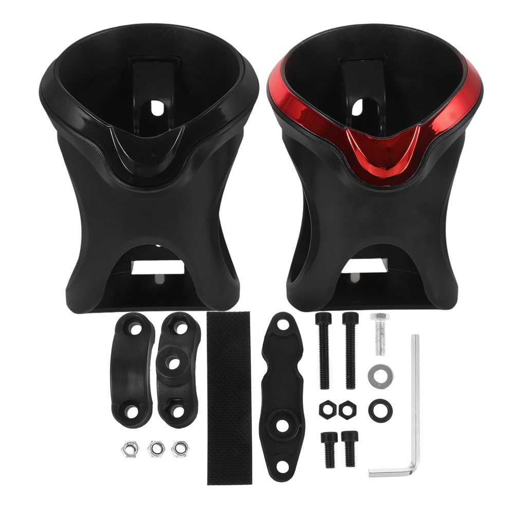 JECOMPRIS 2-Piece ABS Motorcycle Water Bottle Holders