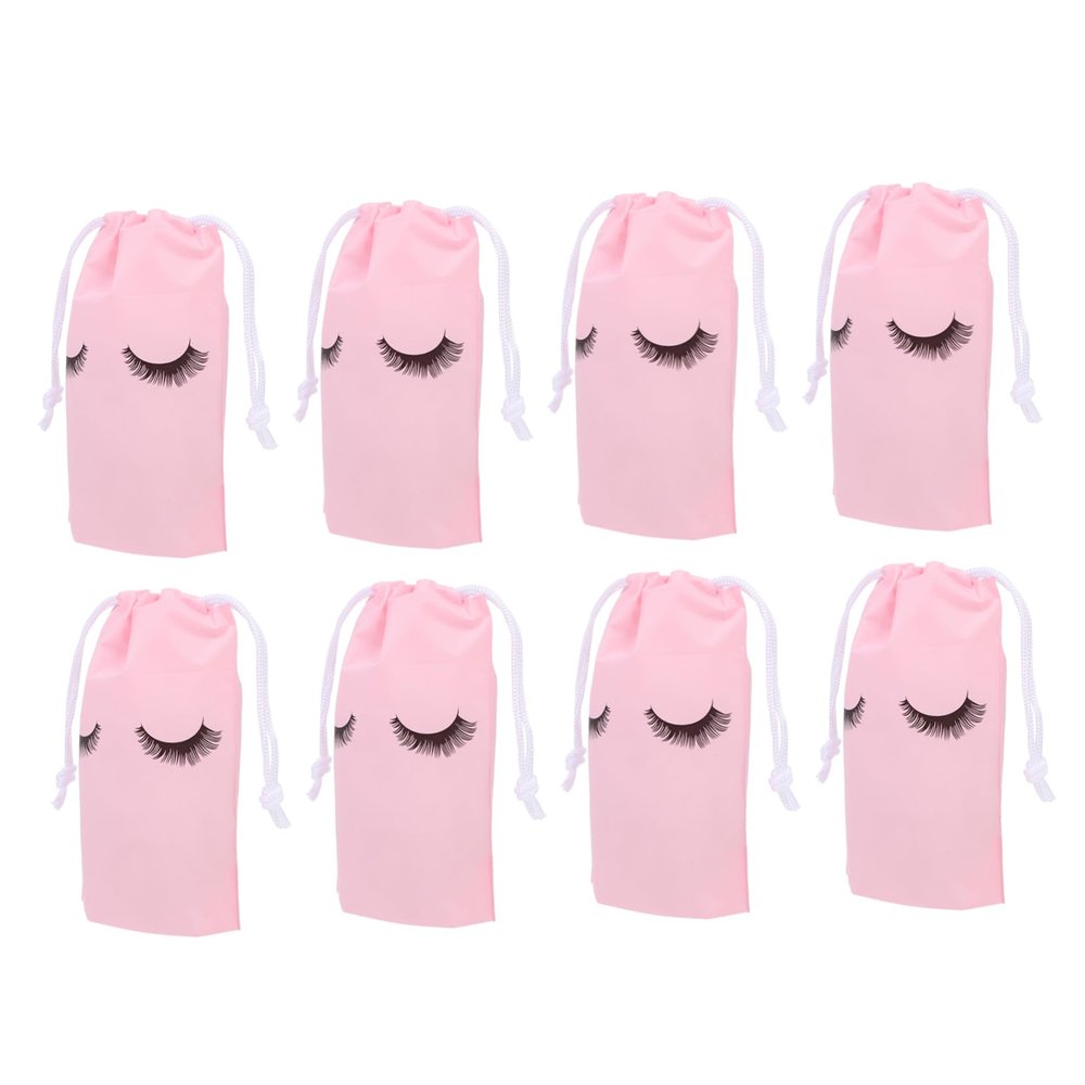 Practical EVA Cosmetic Bags, 50-Pack, Pink, Drawstring