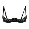 Eandarui Ouvert Open-Bust Bra, Women's Transparent Lace Bust-Lifting Top, Black, XL view 1