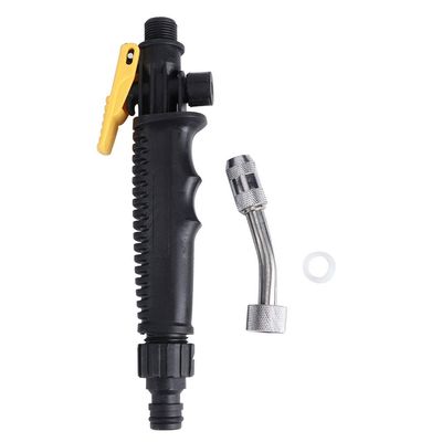 G3/8 DN10 Adjustable High-Pressure Water Sprayer, Plant Watering Nozzle, 7–15 m Spray Distance, Removable Handle