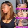 Short Ombre Wig, Straight Human Hair, Lace Wig for Women, Remy Hair, OT30, 13 x 5 x 1#14 inch#150% view 4