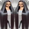 Glueless Straight Human Hair Lace Front Wig, 26 in, 180% Density view 1