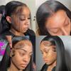 Glueless Straight Human Hair Lace Front Wig, 26 in, 180% Density view 2