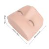 Eyelash Mannequin Head with Eyelids, Soft-Touch Rubber, for Eyelash Extension Training (Yellow/White Skin Tone) view 2