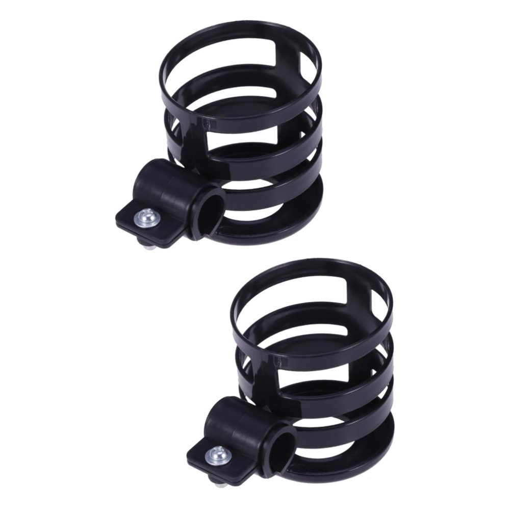 Abaodam 2-Pack Stroller Cup Holders, Sturdy Plastic, Compatible with Most Bottles
