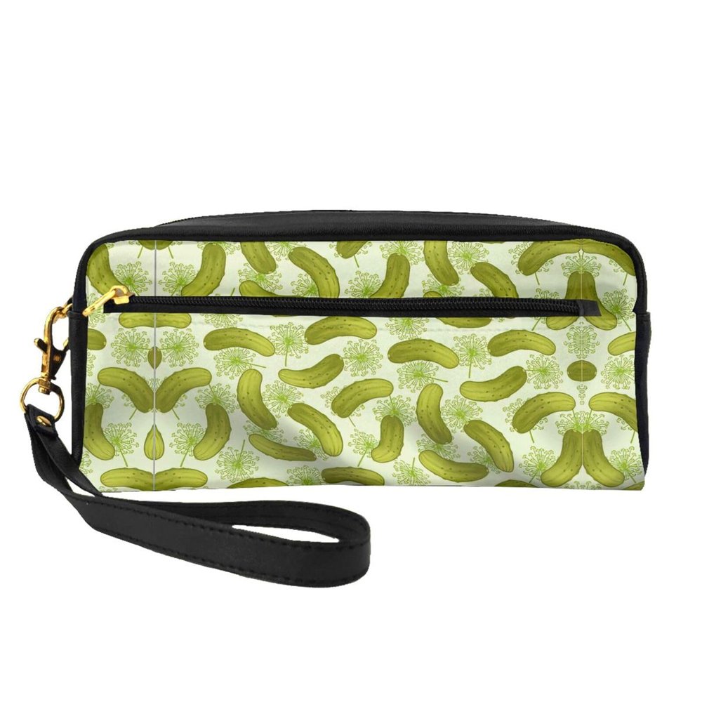 Sushi Dill Pickles Makeup Bag, Black, One Size
