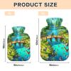 Hot Water Bottles with Playful Scene and Soft Cover, Hand and Foot Warmer, 2 L view 3