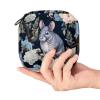 Menstrual Cup Bag with Zipper, Sanitary Pad Storage Pouch, Chinchilla-1974 view 4