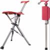 2-in-1 Lightweight Walking Cane and Folding Stool with Adjustable Seat for Men view 1