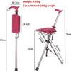 2-in-1 Lightweight Walking Cane and Folding Stool with Adjustable Seat for Men view 2