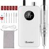 Enniewi Nail Drill 35,000 RPM for Gel Nails, Rechargeable Electric Nail Drill with LED Display, Portable, Quiet, Professional Manicure and Pedicure Drill, Compact, 48W, White view 1