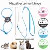 CQJ 2-Pack Adjustable Harnesses with Leashes for Hamsters, Ferrets, Young Rabbits, Rats, and Mice with Bells (Blue) view 2