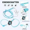 CQJ 2-Pack Adjustable Harnesses with Leashes for Hamsters, Ferrets, Young Rabbits, Rats, and Mice with Bells (Blue) view 3