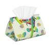 Chamleon Tissue Box Cover with Frog Leaf Design view 1