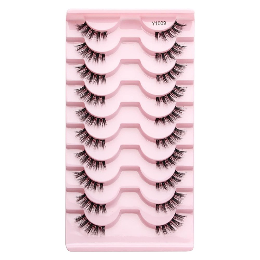 HEGGMKK Half-Lash False Eyelashes, 10 Pairs