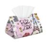 Tissue Box Cover with “Paris with Love” Text for Home, Office, and Car view 1