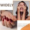 WeddHuis 24-Piece Press-On Fake Nails, Acrylic Gel Glue-On Nails, Short Oval/Almond, Reddish Brown view 4