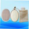 3-Piece Natural Loofah Bath Set for Face and Body, Exfoliating view 3