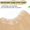 Blonde Human-Hair PU Frontal Hairpiece, #613, 2 × 16 cm view 3