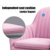 Ergonomic Velvet Office Chair with Adjustable Height, Swivel Base, and Separate Cushion, Pink view 2