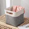Anevous Fabric Storage Basket with Handles, 28 x 28 x 28 cm, Gray view 2